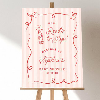 Ready to Pop Welcome Sign Template Soda Pop Baby 