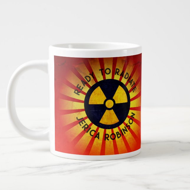Ready to Radiate Radiography  Giant Coffee Mug (Left)