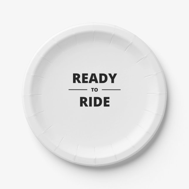 READY TO RIDE PAPER PLATES (Front)