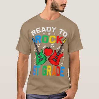 Ready To Rock 1st Grade Back To School Guitar T-Sh T-Shirt