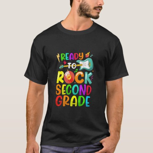 Ready To Rock 2nd Grade First Day Of 2nd Grade Boy T_Shirt