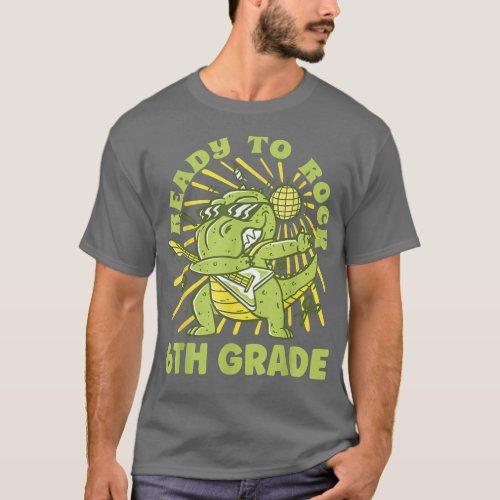 Ready To Rock 6th Grade 6 2022 Cute T_Rex Dinosaur T_Shirt
