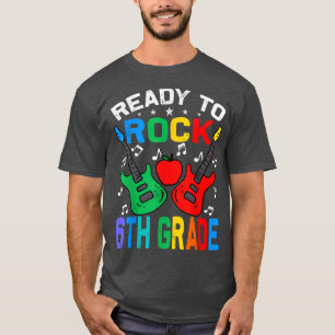 Ready To Rock 6th Grade Back To School Guitar  T-Shirt
