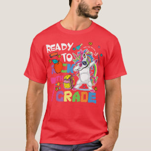 Ready To Rock 7th Grade Cute Unicorn Dabbing Seven T-Shirt