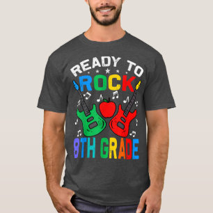 Ready To Rock 8th Grade Back To School Guitar T-Shirt