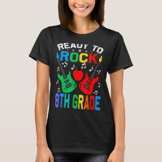 Ready To Rock 8th Grade Back To School Guitar T-Shirt