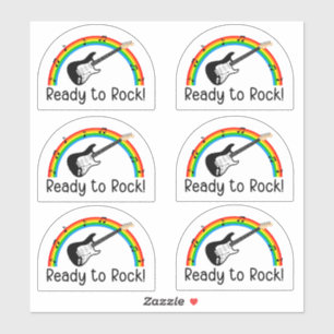 Ready to Rock Electric Guitar Sticker
