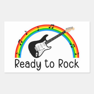 Ready to Rock Electric Guitar Sticker