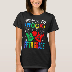 Ready To Rock Fifth Grade Back To School Guitar T-Shirt