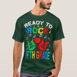 Ready To Rock Fifth Grade Back To School Guitar T-Shirt