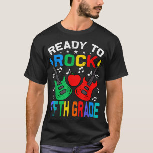 Ready To Rock Fifth Grade Back To School Guitar T- T-Shirt