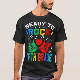 Ready To Rock Fifth Grade Back To School Guitar T- T-Shirt