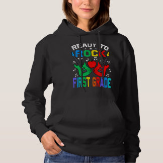 Ready To Rock First Grade Back To School Guitar Hoodie