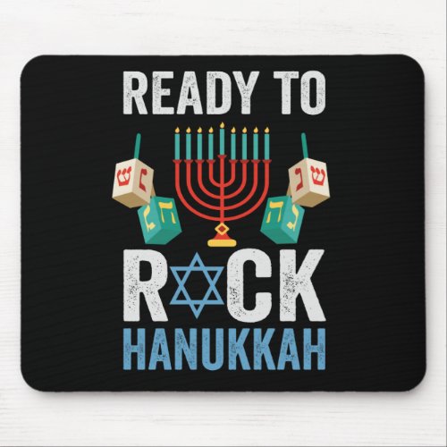 Ready To Rock Hanukkah Funny Jewish Holiday Gift Mouse Pad