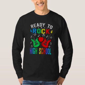 Ready To Rock High School Guitar Back To School   T-Shirt