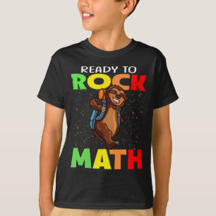 Ready To Rock Math Sloth Back To School T-Shirt