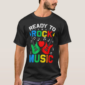 Ready To Rock Music Back To School Guitar T-Shirt