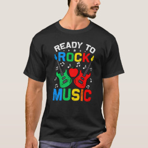 Ready To Rock Music Back To School Guitar T-Shirt