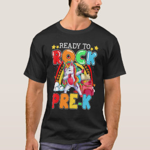 Ready To Rock Pre K Dabbing Unicorn Back To School T-Shirt