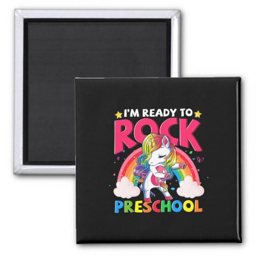 Ready To Rock Preschool Unicorn Girls Back To Scho Magnet