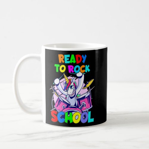 Ready To Rock School Drumming Unicorn School Enrol Coffee Mug