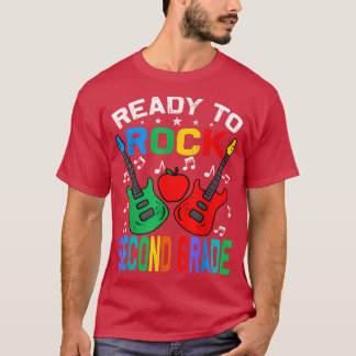 Ready To Rock Second Grade Back To School Guitar T T-Shirt