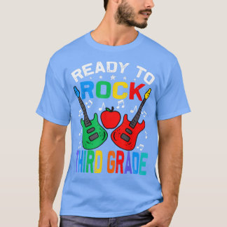 Ready To Rock Third Grade Back To School Guitar T- T-Shirt