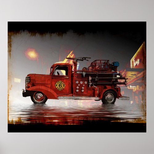 Ready to Roll in Vegas _ Fire Truck  Poster