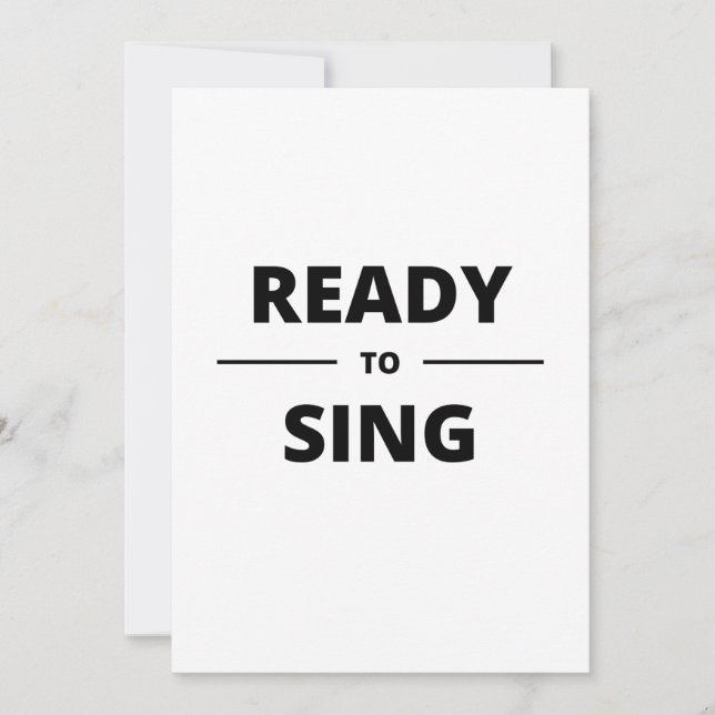 READY TO SING INVITATION (Front)