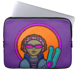Ready to ski laptop sleeve