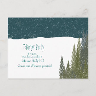 Ready to Sled? Invitation Postcard