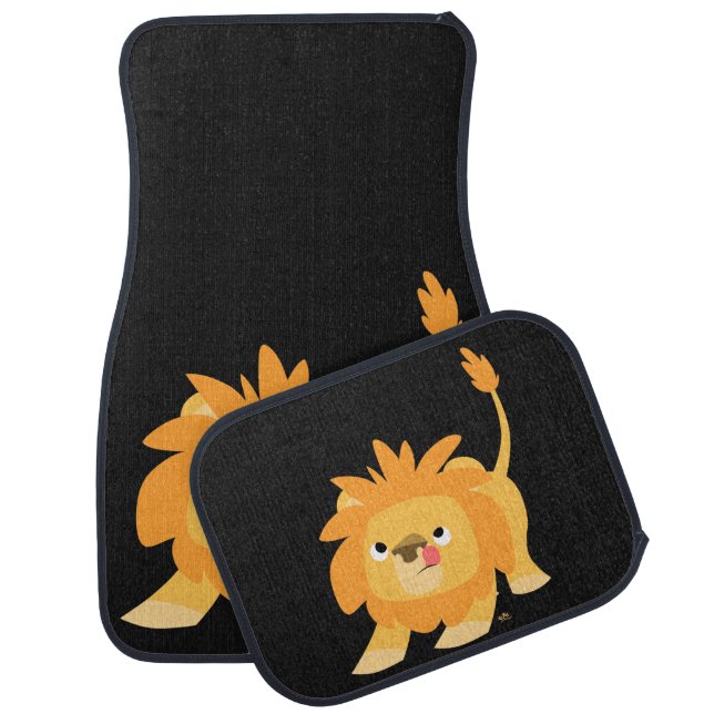 Ready To Spring Cute Cartoon Lion Car Mat (Set)