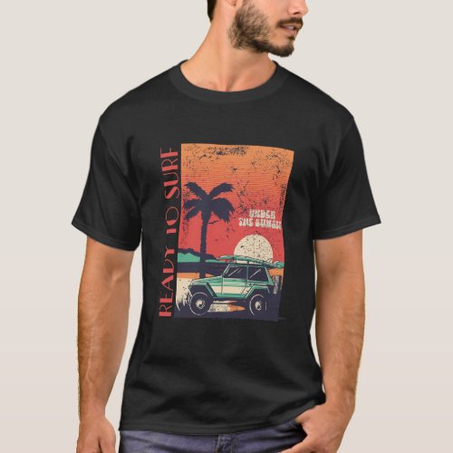 Ready To Surf Under The Sunset T_Shirt