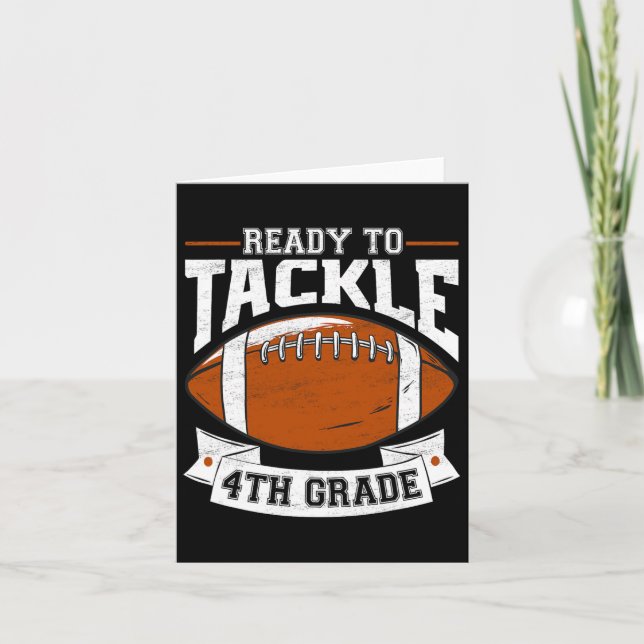 Ready To Tackle Fourth Grade Back To School 4th Gr Card (Front)