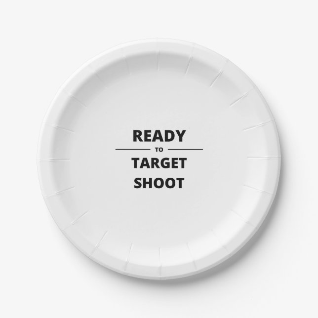 READY TO TARGET SHOOT PAPER PLATES (Front)