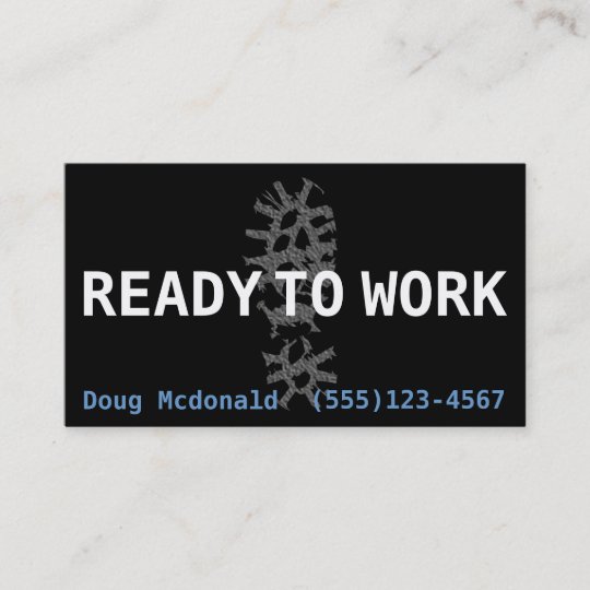 Ready To Work Job Search Earn Money Template Business Card Zazzle Job Search Earn Money Template Business Card