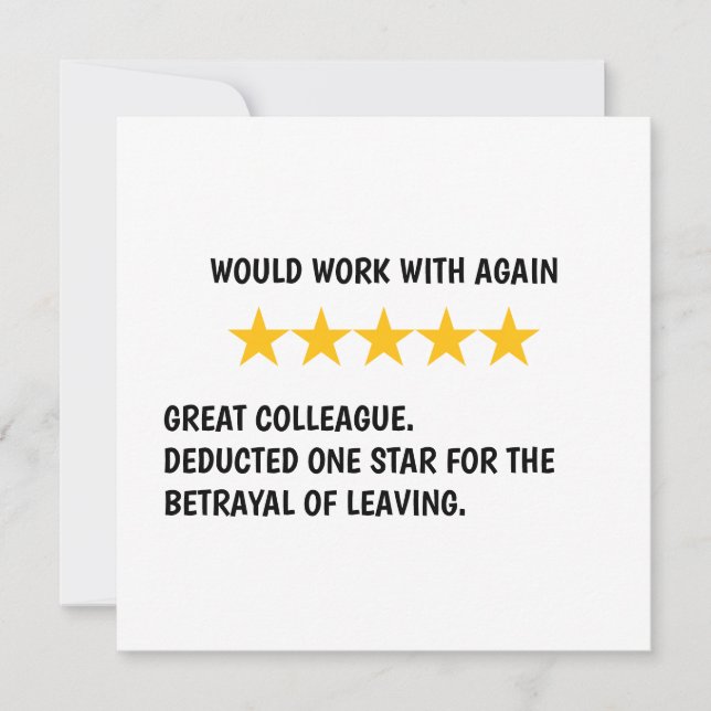 Ready to Work Together Again Card (Front)