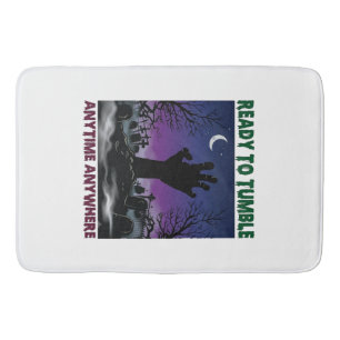 Ready Tumble Zombie Hand Halloween Graveyard Moon_ Bath Mat