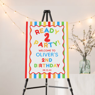 Ready Two Party 2nd Birthday Fun Welcome Sign