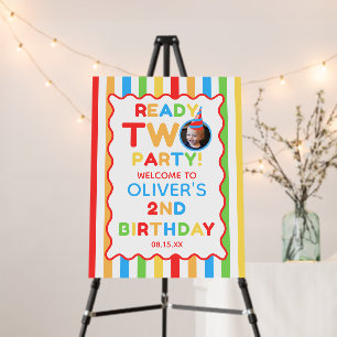Ready Two Party 2nd Birthday Photo Welcome Sign