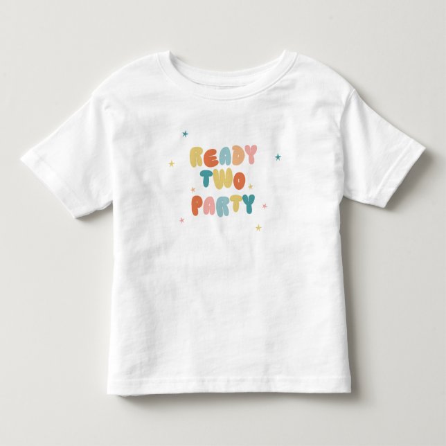 Ready Two Party Birthday T-Shirt for Boy or Girl (Front)