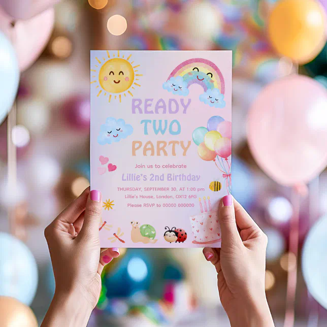 Two Parts Invitation Ready TWO Party Invitation | Zazzle