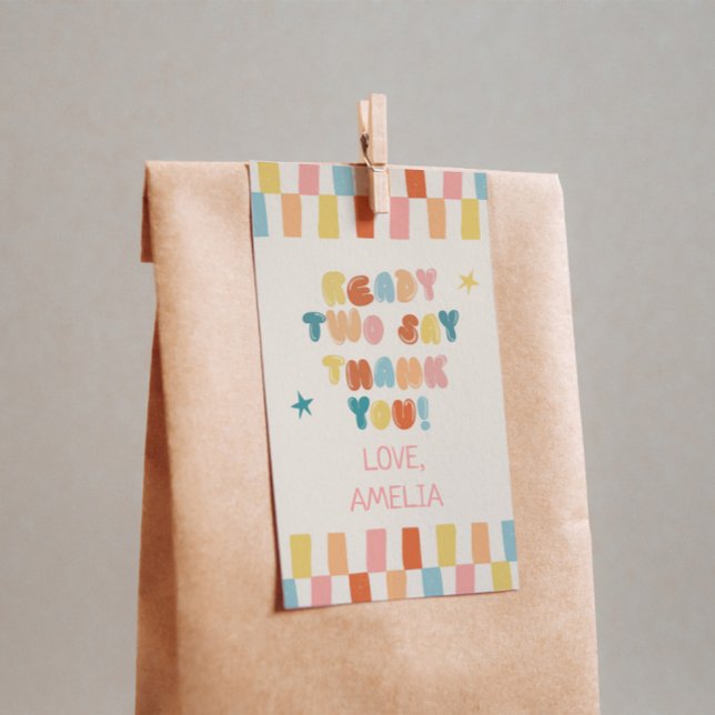 Ready Two Party Thank You Favor Tag (Creator Uploaded)