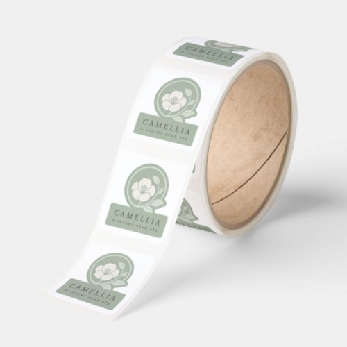 Readymade Botanical Business Logo Spa Square Sticker
