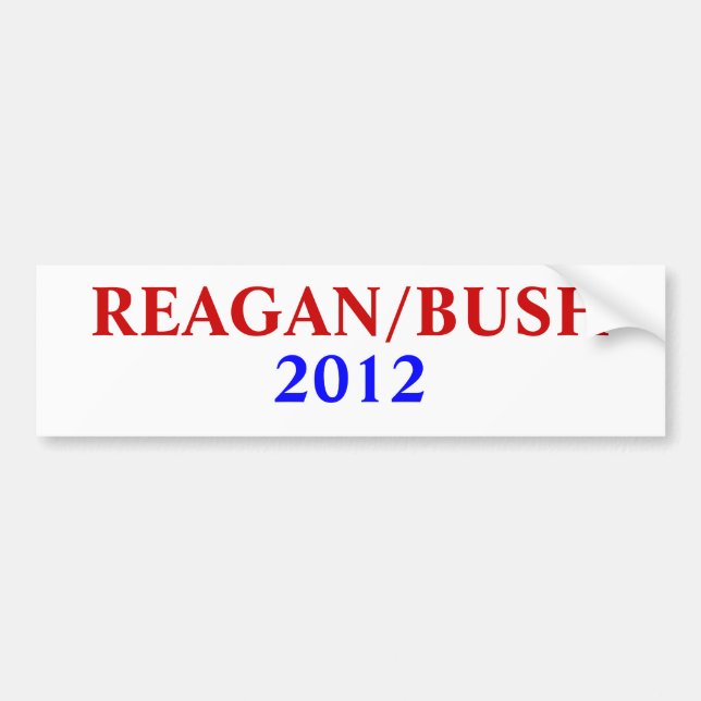 REAGAN/BUSH , 2012 BUMPER STICKER (Front)