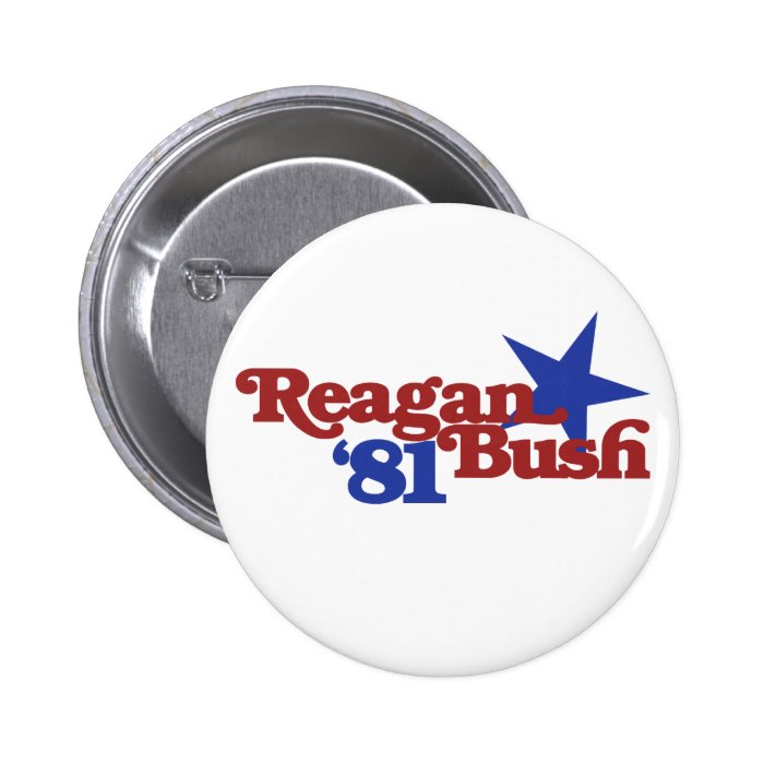 Reagan Bush 81 Buttons