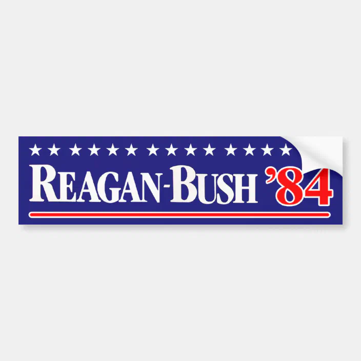 3 Political Bumper stickers Reagan Bush