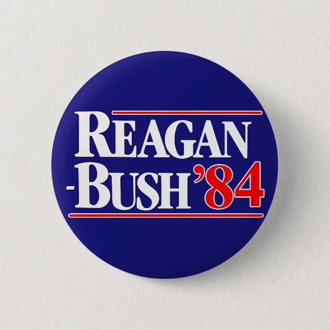 Reagan Bush 84 Button (Front)