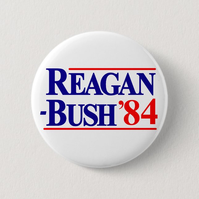 Reagan Bush 84 Pinback Button (Front)