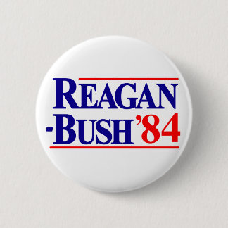 Reagan Bush 84 Pinback Button